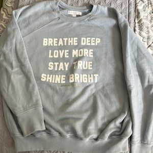 Spiritual Gangster sweatshirt “Breathe Deep…”, size small. Exc used condition.